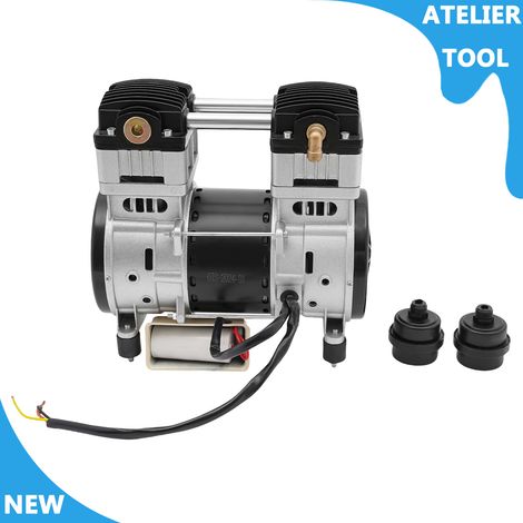 ATELIER Tête de pompe de compresseur d'air avec moteur en cuivre pur 1500W, 2800 tr/min, 35µF, 6,3A, 0,7 MPa (1/5)