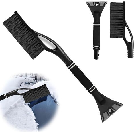 Cepillo de nieve de invierno extraíble 2 en 1, raspadores de nieve para coche, raspador de hielo y cepillo para nieve, raspador de parabrisas, cepillo de nieve para coche, raspador de hielo para coche