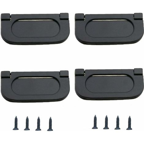 Bedroom Furniture Handles, 19 Pcs Cabinet Pull Handle, Zinc Alloy Pull Handle, Invisible Cabinet Handles, Alloy Pull Handle, Zinc Alloy Invisible Handles, Hidden Cabinet Handles (Black) (1/5)