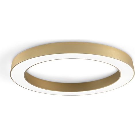 Plafonnier LED dimmable design moderne en aluminium Circle 100 - Or (1/2)