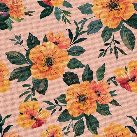Tela Oxford para decoración de exteriores - Motivo de flores I DX5630 (1/5)