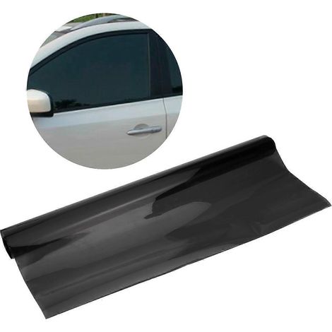 Film teinté universel pour vitres de voiture et fourgonnette, 75 cm x 6 m, pour préserver l'intimité, réduire l'éblouissement et la chaleur (noir clair).