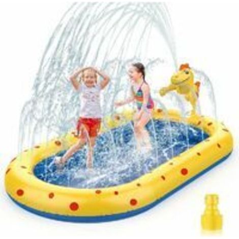 Aufblasbarer Pool-Spielplatz für Kinder, Sprinklermatte für den Außenbereich, Spielzeug für Jungen und Mädchen, Spielmatte für das Wohnzimmer, für 3-, 4-, 5-, 6- und 7-jährige Jungen und Mädchen.