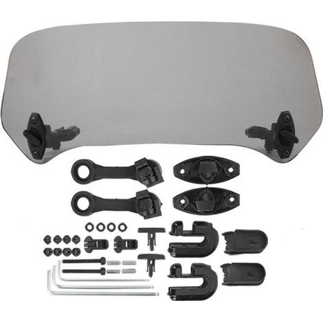 Déflecteur d\'air de Spoiler de Pare-Brise de Moto Universelle Modifiée, Transparent HB016 (1/4)