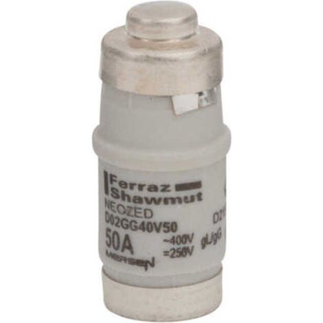 Fusible Neozed Mersen Cilindrico D02 50A GL-GG (1/2)