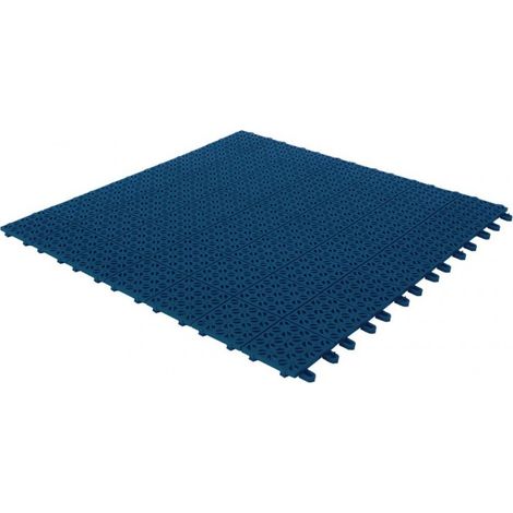 Set da 6 Piastrelle Flessibili in Plastica 55,5 x 55,5 cm da esterno, drenanti e autobloccanti Blu