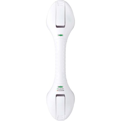 Vitility Poignée de salle de bain, barre murale à ventouses, soutien mobile de sécurité pour douche baignoire toilette escalier, ABS antidérapant, charge 60 kg, barre droite légère 40 cm, blanc (1/5)