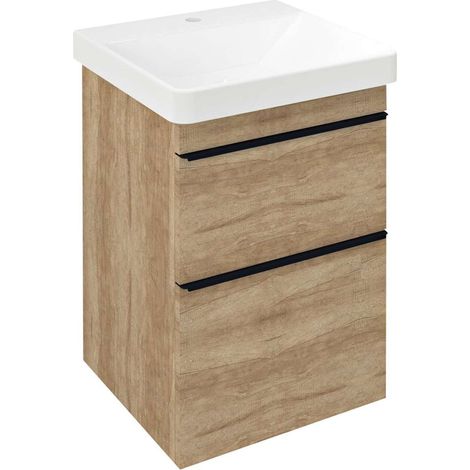 Sapho Sitia - Mobile lavabo 70x46x44 cm, 2 cassetti, rovere Alabama SI050-2222