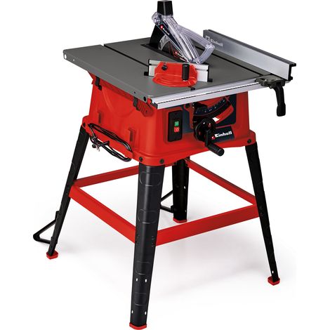 Einhell Tischkreissäge TC-TS 254 (2050 W, 80 mm Schnitthöhe, Ø 254 mm Sägeblatt, Parallelanschlag, Winkelanschlag, Späneabsauganschluss, Schiebestock)