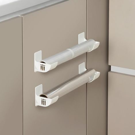 Étagère murale réglable, unité de rangement multifonctionnelle blanche, plastique (1/5)