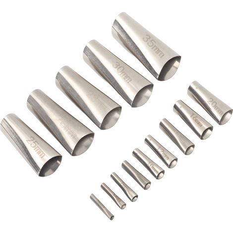 Kit de finition de calfeutrage professionnel en acier inoxydable, 14 embouts applicateurs à 45 degrés, pour salles de bains et cuisines. (1/5)