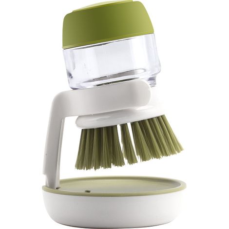 Cepillo para sartén Daquan, cepillo para ollas de cocina, purificador de aire, descalcificador de lavavajillas, antiadherente, para aceite, 1 unidad (verde claro)