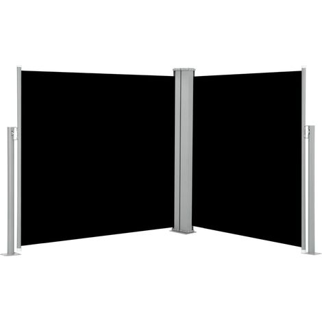 Tenda da Sole Laterale Retrattile Nera 120x600 cm vidaXL