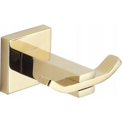 Mexen Vane doppio gancio per asciugamano, oro - 7020935-50 (1/2)
