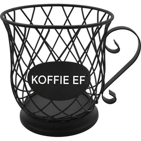 Panier à capsules de café TuseRxln - Porte-capsules de café - Jusqu'à 35 capsules / Gain de place sur le bar ou le comptoir - 1 pièce - Panier de rangement décoratif noir (1/5)