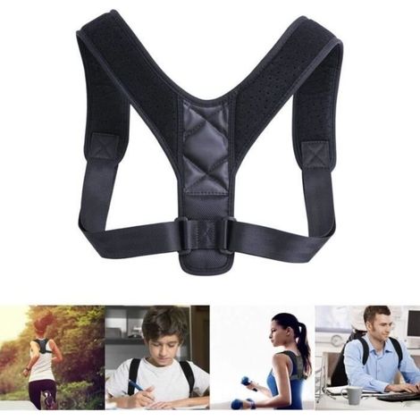Posture Corrector and Back Straightener, Adjustable Back Belt for Straight Shoulder Support, Supports the Dorsal Spine