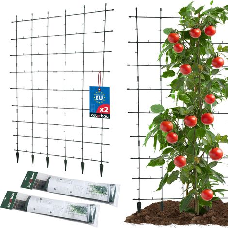 KOTARBAU® Lot de 2 Tuteur Plante Grimpante, Trellis 120 x 180 cm en PVC, Treillis pour Plantes Grimpantes, Vert (1/5)
