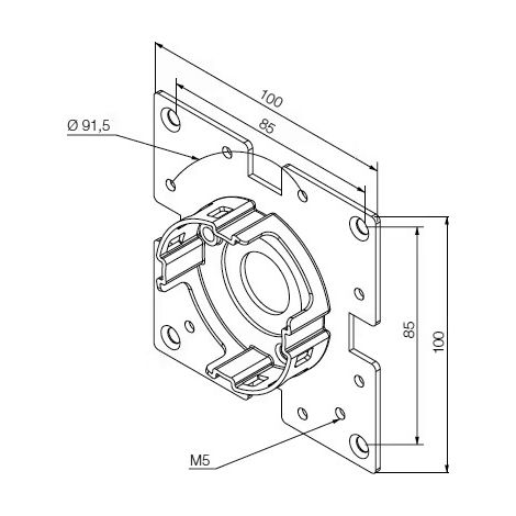 Kompakter 45°-Träger mit Flansch 100X100 NICE 535.10027