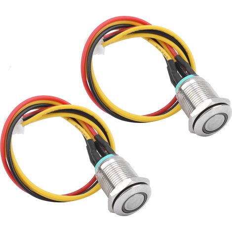 2PCS Interrupteur de Réinitialisation pour Scooter avec Voyant Lumineux, Alimentation 3‑6V (1/5)