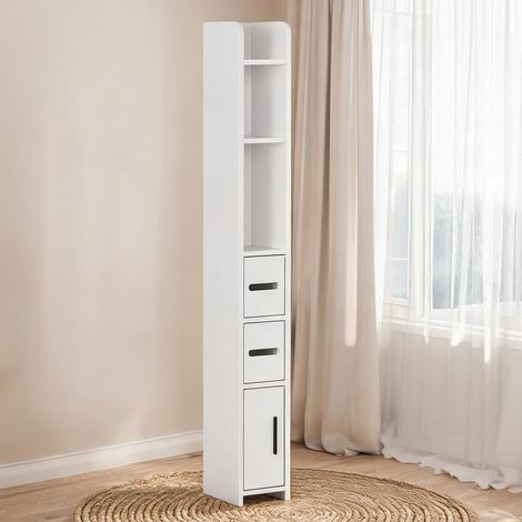 Armoire de rangement blanc en bois 15 x 17 x 120 cm (1/5)