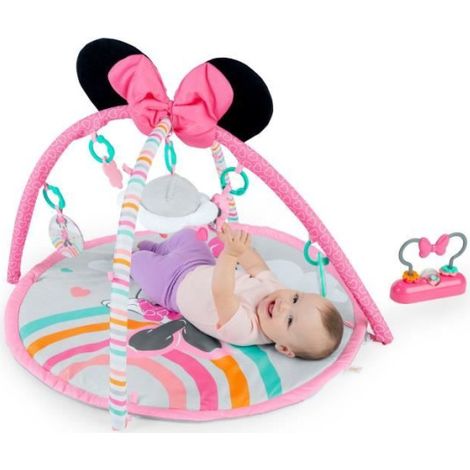 DISNEY BABY -MINNIE- Tapis de sol éveil bébé évolutif arche avec jouets sensoriels et musicaux, guirlande lumineuse, miroir (1/5)