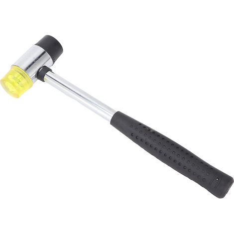 Doppelseitiger Gummihammer, Klöppel mit Stahlgriff, Handwerkzeug für Montage und Reparatur, 30 mm Durchmesser, 255 mm Länge (1/5)