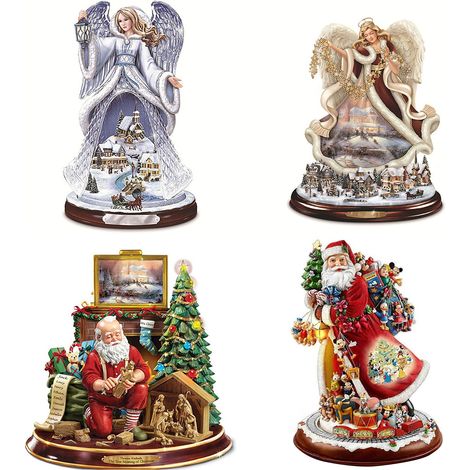 Autocollants muraux de Noël représentant le Père Noël et un ange, en PVC, pour une fête de Noël. (1/5)