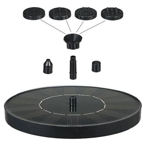 Mini fontaine solaire flottante 16 cm avec pompe à eau, décoration de jardin pour bassin, bain d'oiseaux et extérieur (1/5)