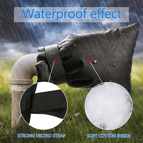 Lot de 2, Housses de Protection pour Robinet Extérieur -robinet de Jardin, Protection Épaisse pour Robinet Extérieur Contre le Gel, 22 X 18 cm, en Coton (1/5)