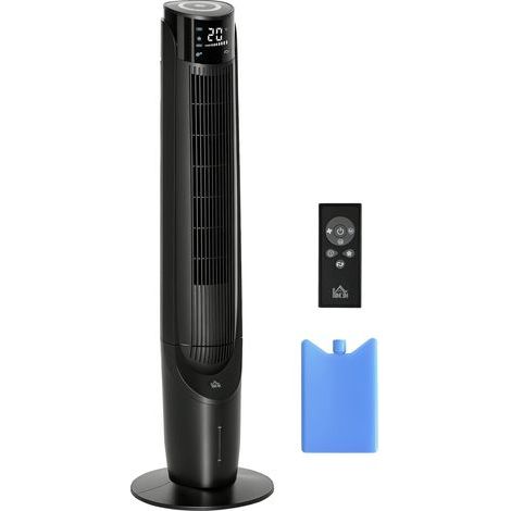 Climatiseur rafraîchisseur d'air et ventilateur colonne 4 modes 3 vitesses, télécommande, minuterie, oscillant , noir (1/5)