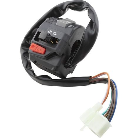 Interrupteur de guidon commodo de moto ATV 7/8" 22 mm 12V Allumer Le Clignotant Pour phares antibrouillard Avec faisceau de câbles (1/5)