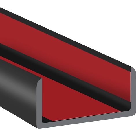 Bordure en Caoutchouc, Bande de Bordure Auto-adhésive Flexible en Forme de U, côté Porte, Protection de Bord de Meuble, Taille 1-3/8" (35 mm), longueur 6 m (1/5)