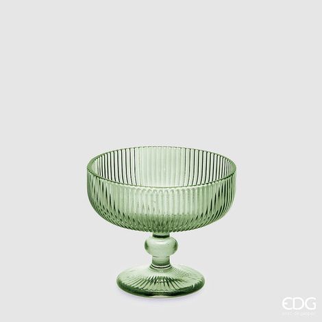 EDG Enzo De Gasperi Coppa Righe H  10 Cm D 12 Cm Colore Verde 4 Pz