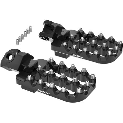 Reposapiés, altura ajustable, superficie amplia, color negro. (1/2)