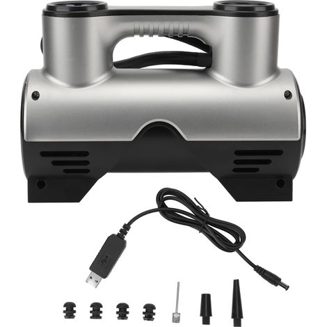 Pompe à air électrique 12V 120W avec écran numérique, charge USB et lumière LED pour pneus de voiture (1/5)