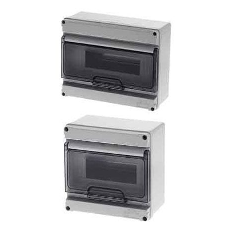 CENTRALINO DA PARETE C/PORTELLO IP65 4 Mod. 154x114x85 mm - Grigio