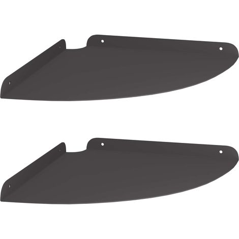 Maison Exclusive - Eckregal zum Schweben mit Regal 2 pcs Schwarz