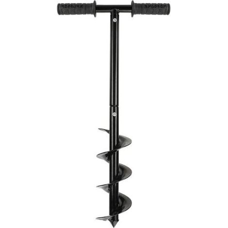VURAHOME – Gartenbohrer-Set, Erdbohrer mit rutschfestem Griff, Spiralbohrer, für schnelles Bohren von Zaunpfählen, 10 x 60 cm (1/5)