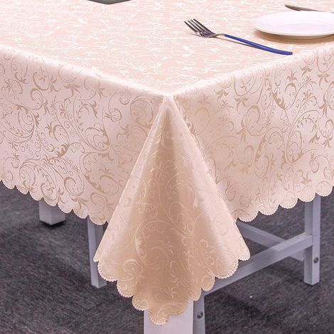 1 Nappe rectangulaire,jacquard,polyester,résistante aux éclaboussures,infroissable,cuisine extérieur (1/5)