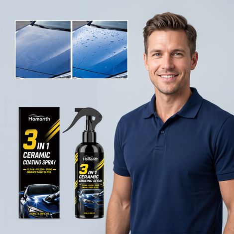 Car ceramic coating spray for daily cleaning, paint restoration, and polishing – convenient spray, 100ml (1/5)