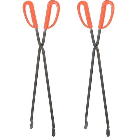 Pince à poubelle longue 2 pièces en métal avec manche antidérapant pour jardinage et collecte de déchets en extérieur (1/5)