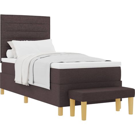 Maison Exclusive - Boxspringbett mit Kopfteil Dunkelbraun 200 x 9