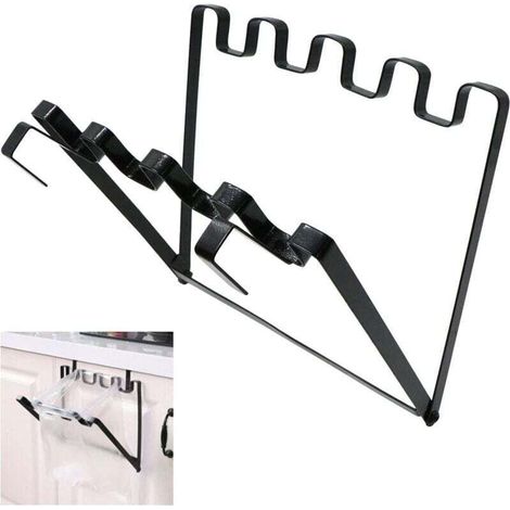 Support à Sac Poubelle Suspendu Pliable en Fer - Crochets pour Portes Jusqu'à 1,8 cm, Idéal Cuisine, Voyage et Tri Sélectif- (1/5)