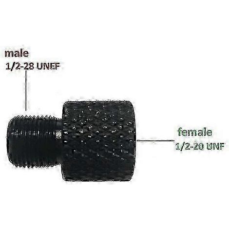 Adaptateur cylindrique 1/2-20 UNF (filetage interne) vers 1/2-28 UNEF (filetage externe), connecteur convertisseur (1/2)