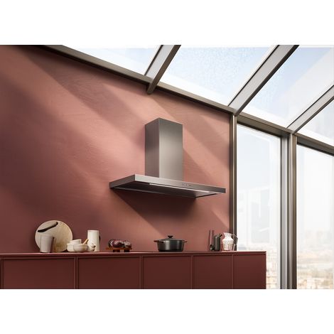 Falmec Plane Plus. Potenza massima di estrazione: 800 m³/h, Tipo di estrazione: Aspirante/Filtrante, Classe di efficienza dinamica del fluido: A. Tipo: Capp... - PLANEPLUS90NERO - CPLN90.E23P2EUN490F