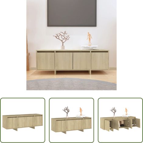 Buffet tv - Meuble TV chêne sonoma 120x30x40,5 cm bois d'ingénierie (1/5)