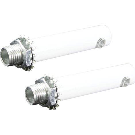 Lot 2 serre-câbles aluminium blanc, hauteur 50mm, pour câbles 2x0.75mm ou 3x0.075mm - Tibelec (1/5)