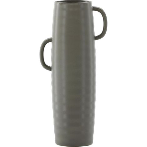 Vase Ondulé en Céramique "Cent" 41cm Gris Foncé (1/5)