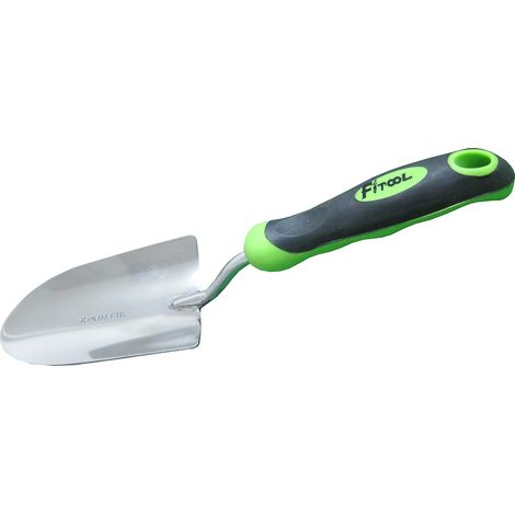Stainless Steel Hand Trowel 13" - Garden Trowel - Mirror Polished Stainless Steel Blade - with Ergonomic Soft Dual-Color Handle (1/3)