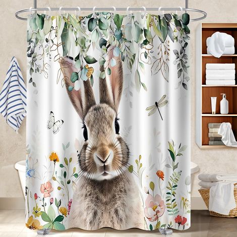 Rideau douche polyester 180x180 tendance rideau séchage rapide pour adapté aux animaux domestiques (1/5)